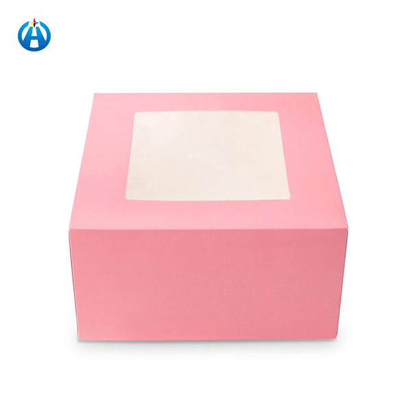Cake Eco Friendly Custom Christmas Cake Packaging Paper Gift Boxes With Window