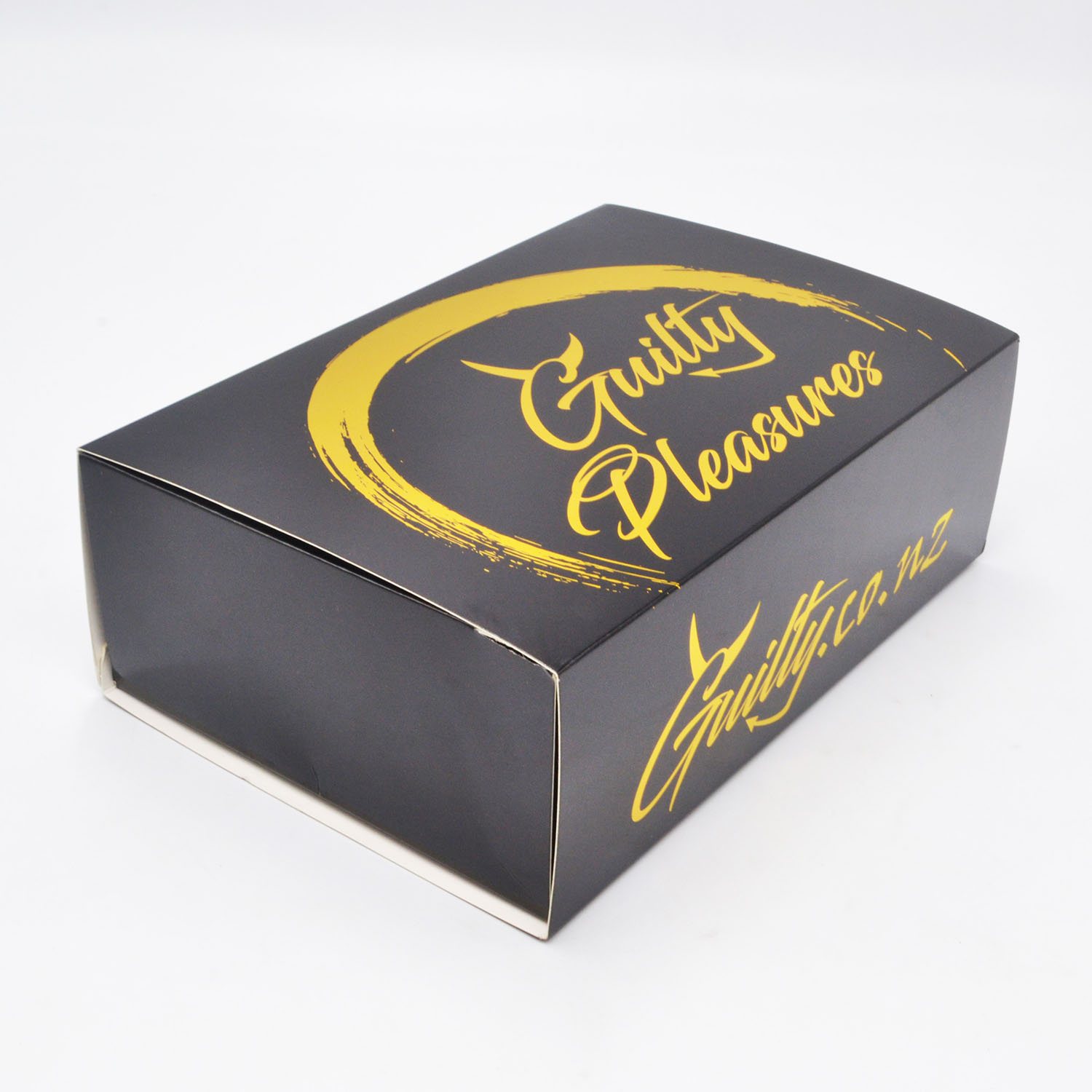 color printed Cupcake Cake Box Packaging with gold stamping