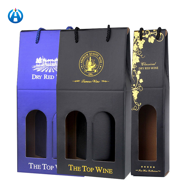 Fancy Mini Decorative Hand Carry Paper Tote Wine Bottle Gift Bag