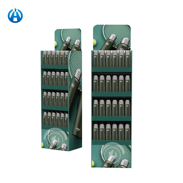 Full Color Printing Sport Water Bottle Corrugated Cardboard Floor Display Stands Shelves - 3 