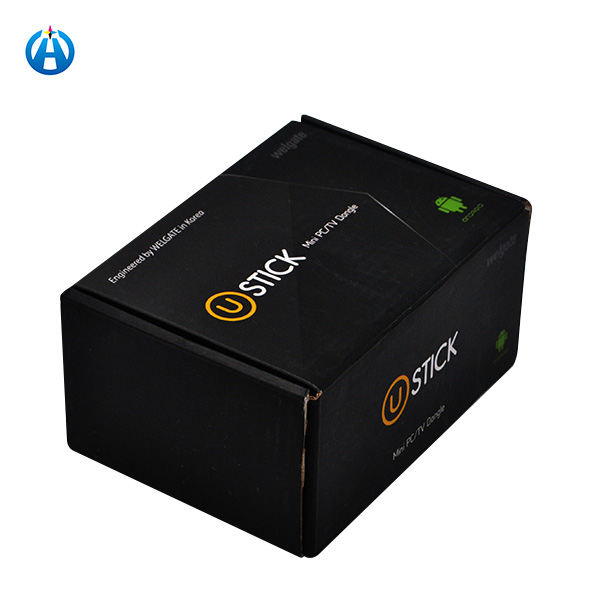 Your Logo Printing Cardboard Corrugated Black Shipping Packaging Mailer Boxes for Digital Product - 3