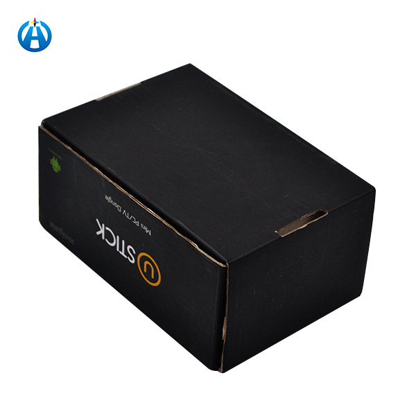 Your Logo Printing Cardboard Corrugated Black Shipping Packaging Mailer Boxes for Digital Product - 4
