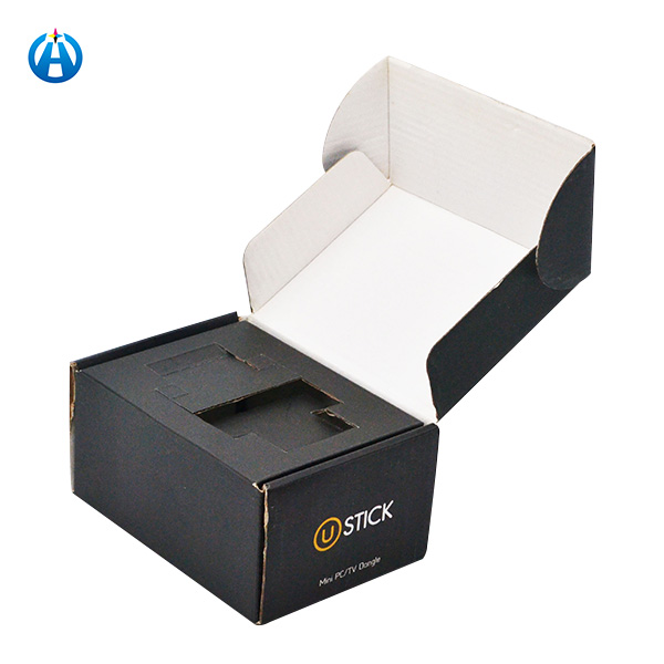 Your Logo Printing Cardboard Corrugated Black Shipping Packaging Mailer Boxes for Digital Product - 5