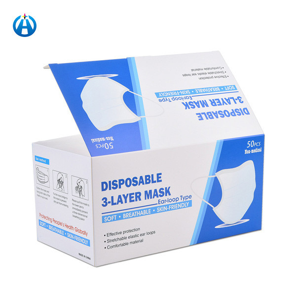 Logo Exquisite Environmental Protection White Kn95 N95 Protective Mask Packaging Box