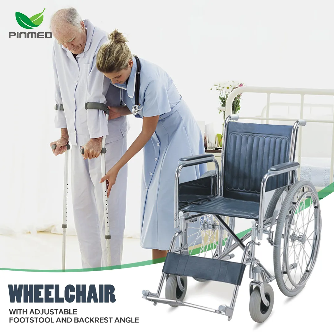 Features of Wheelchair with adjustable footstool and backrest angle