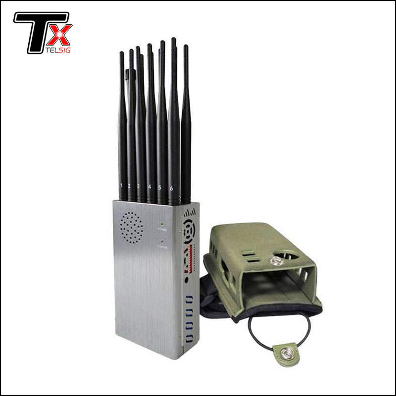 Emittente di disturbo portatile senza fili del segnale di WIFI GPS del telefono cellulare della fascia 12 - 4