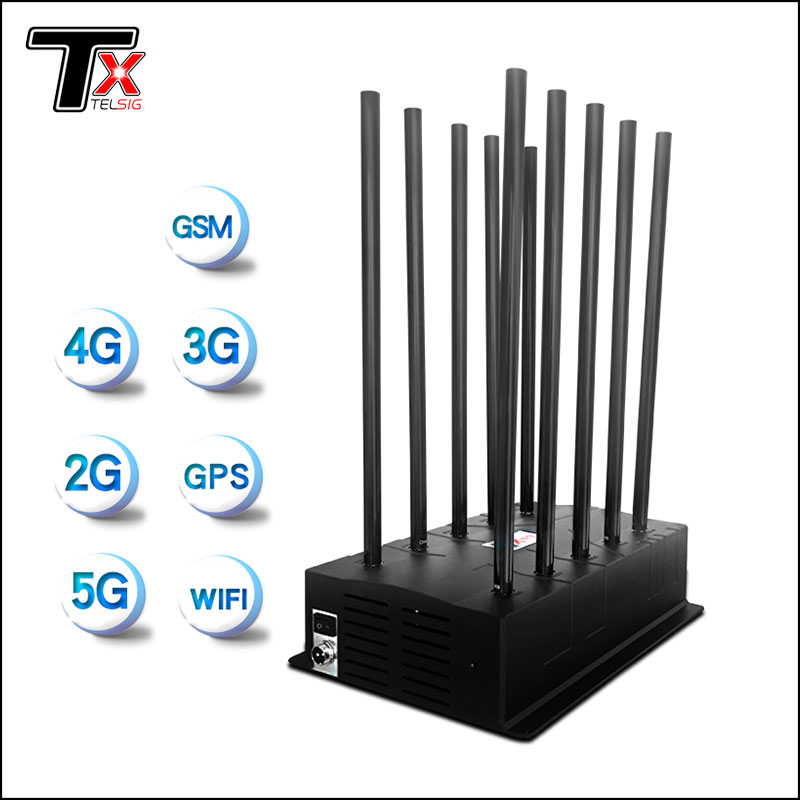 Cell Phone WIFI GPS 10 channel 5G Signal Jammer