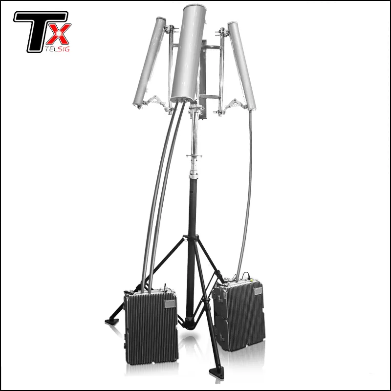 Outdoors No Stop 2000 Meter Fixed Anti Drone Jammer System