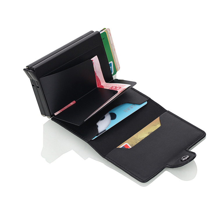 Automatic Pop Up Anti-Theft Double Aluminum Card Wallet