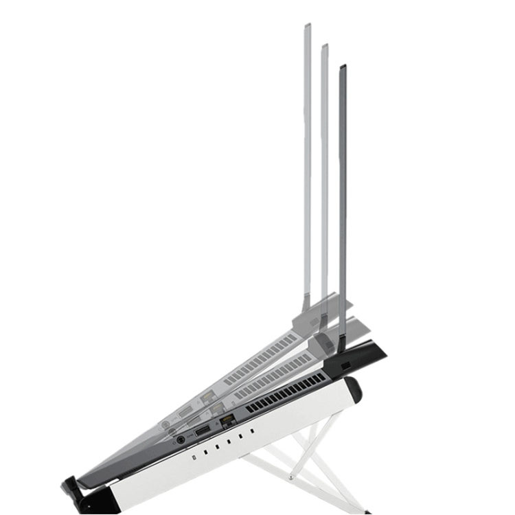 Ергономична вертикална регулируема алуминиева стойка за преносим компютър и лаптоп