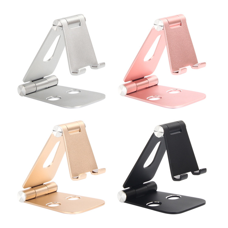 Folding Aluminum Desktop Phone Stand Holder with Multi-Angle Rotation