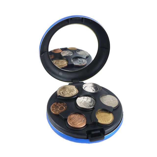 Mini Cute Round Frame Монета капчык Монета сактоочу куту