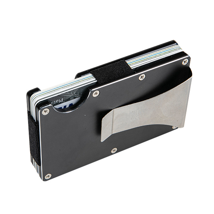 RFID Aluminum Card Wallet with Money Clip