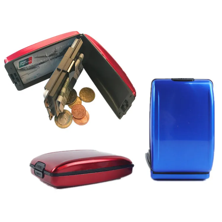 Multifunctional RFID Aluminum Card Holder Wallet Para sa Cash Card Coins