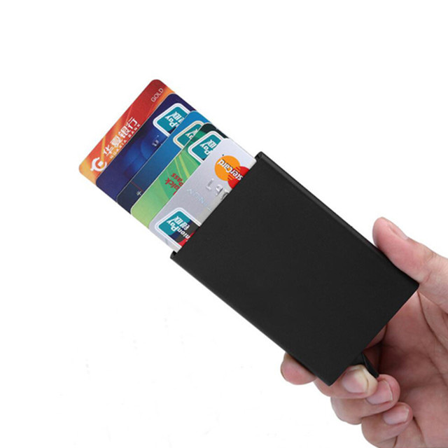 Автоматично изскачащ алуминиев държач за кредитна карта
