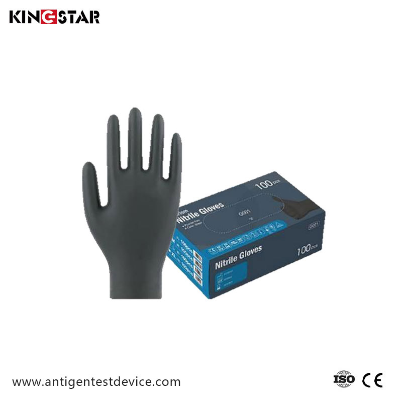 Disposable Powder Free Black Nitrile Glove - 3