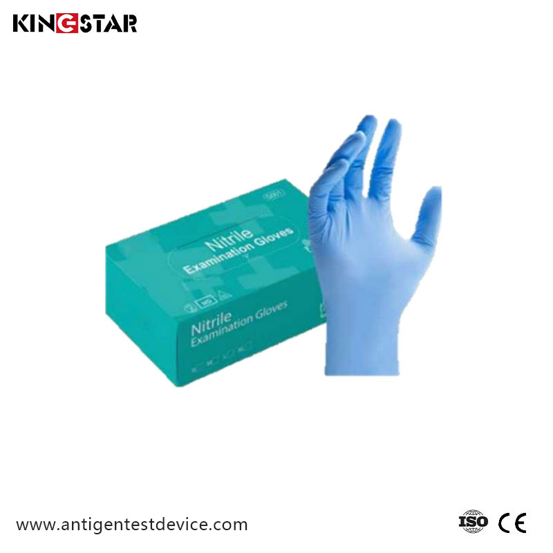 Modre nitrilne rokavice brez pudra za medicinsko uporabo