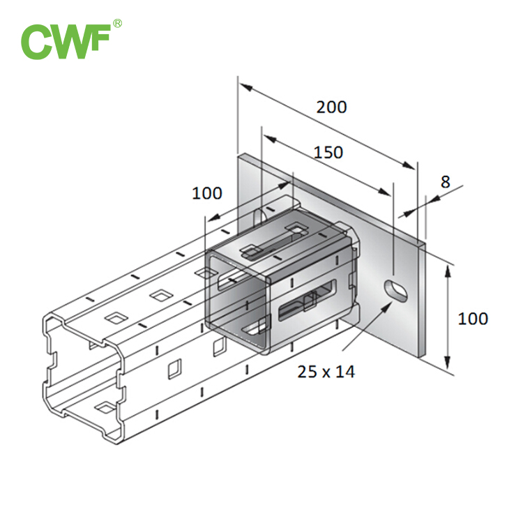 Conector de viga de concreto WH-C90 / 2-U