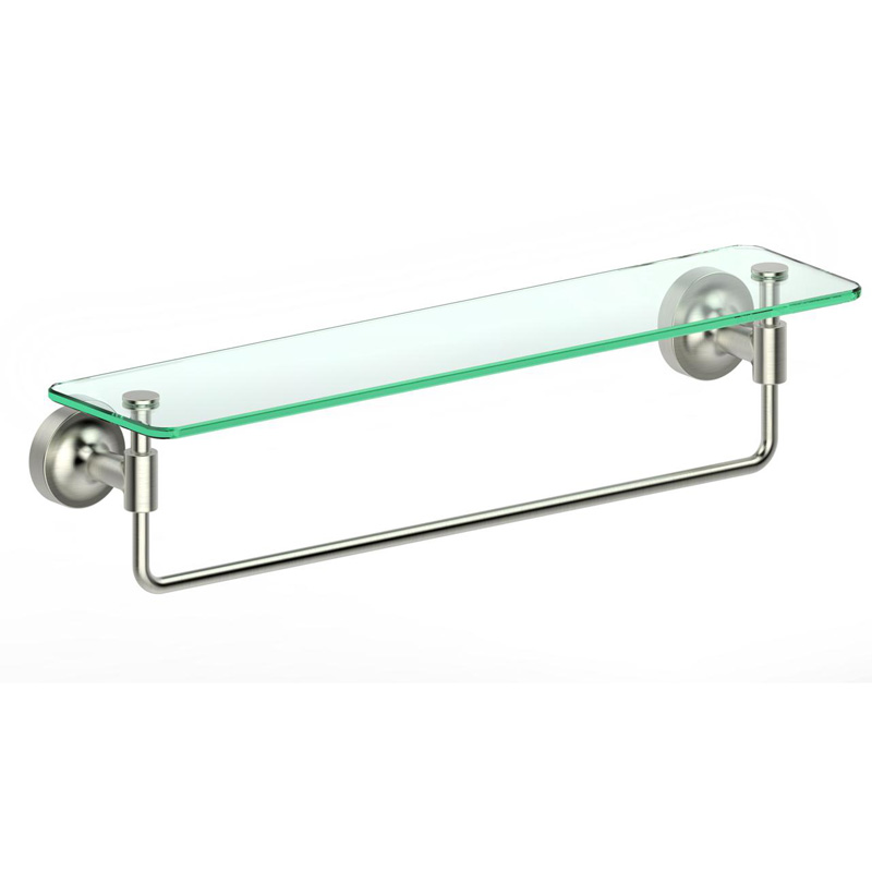 Bathroom Glass Shelf with Round Base