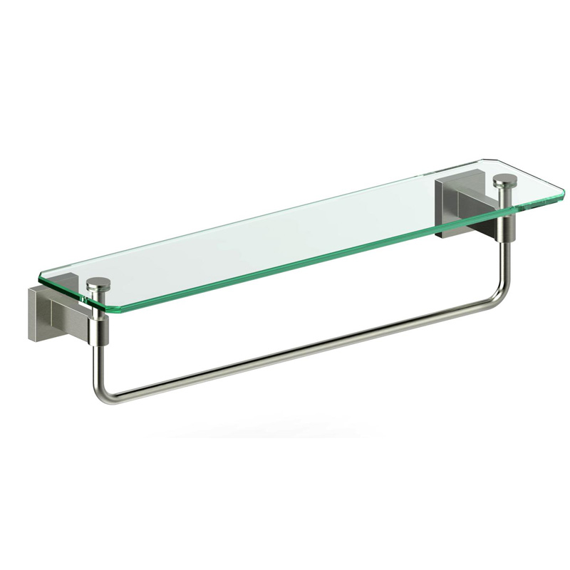 Bathroom Glass Shelf with Square Base