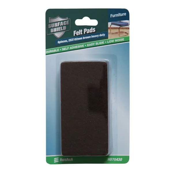 Black Rectangle Felt Food Pads