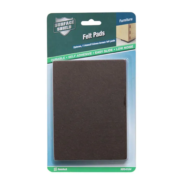 Black Square Felt Foot Pads