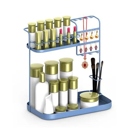 Двуслойна поставка за съхранение на козметични бижута