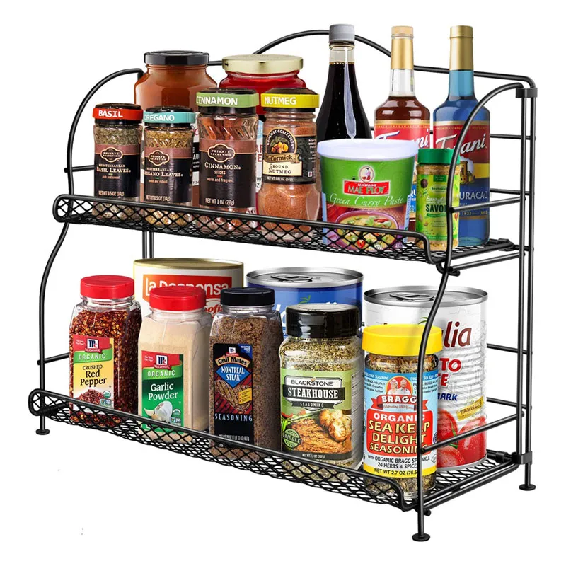 Kitchen Seasoning 400mm Double Layers Folding Shelf