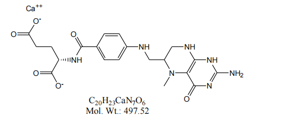 L-5-methyltetrahydrofolaat calcium ingrediënt moleculaire formule