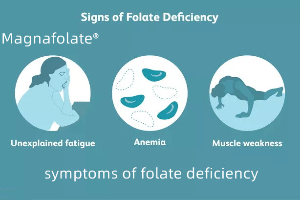 What symptoms can folate deficiency cause