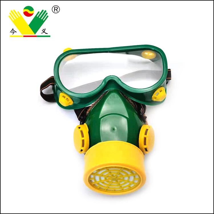 Maschera chimica a serbatoio singolo + occhiali di sicurezza