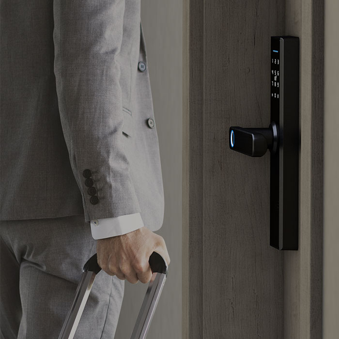 Waterproof Fingerprint Biometric Smart Door Handle Lock - 10 