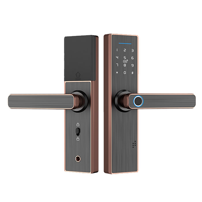 Waterproof Fingerprint Biometric Smart Door Handle Lock - 1