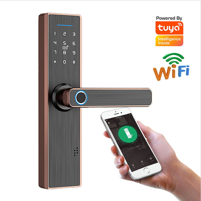 Waterproof Fingerprint Biometric Smart Door Handle Lock - 4