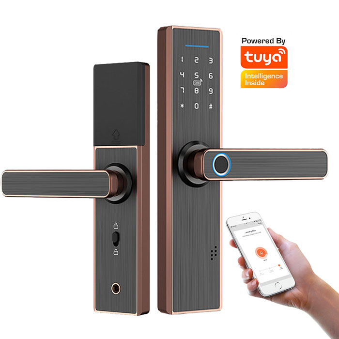 Waterproof Fingerprint Biometric Smart Door Handle Lock - 6