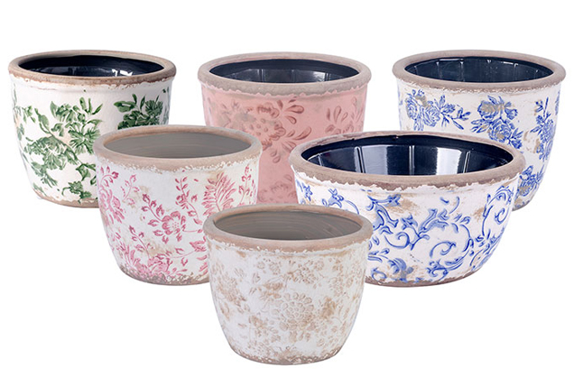 Selection of flower pots