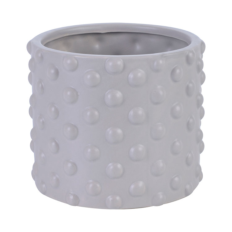 Modern Ceramic Cylinder Flower ollas Cum Dots