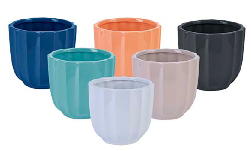 Modern Ceramic Structured Flower Pots