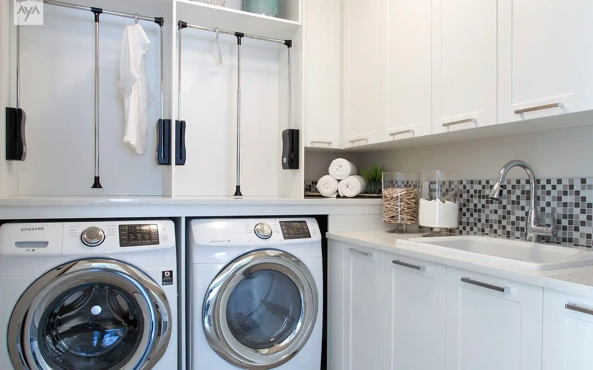 अपने कपड़े धोने के कमरे में एक व्यावहारिक डिजाइन कैसे करें