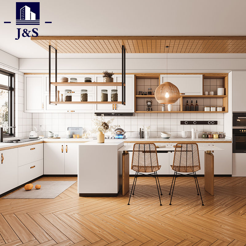 Lindos designs de cozinha armário de cozinha feito sob medida com pintura de dois blocos