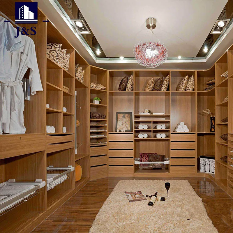 Modern bedroom walk-in closet Custom closet