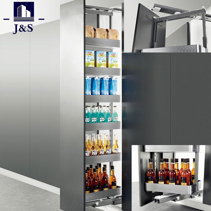 Soft Close Revolving Tall Unit Pull Out Pantry Organizer Kitchen Storage