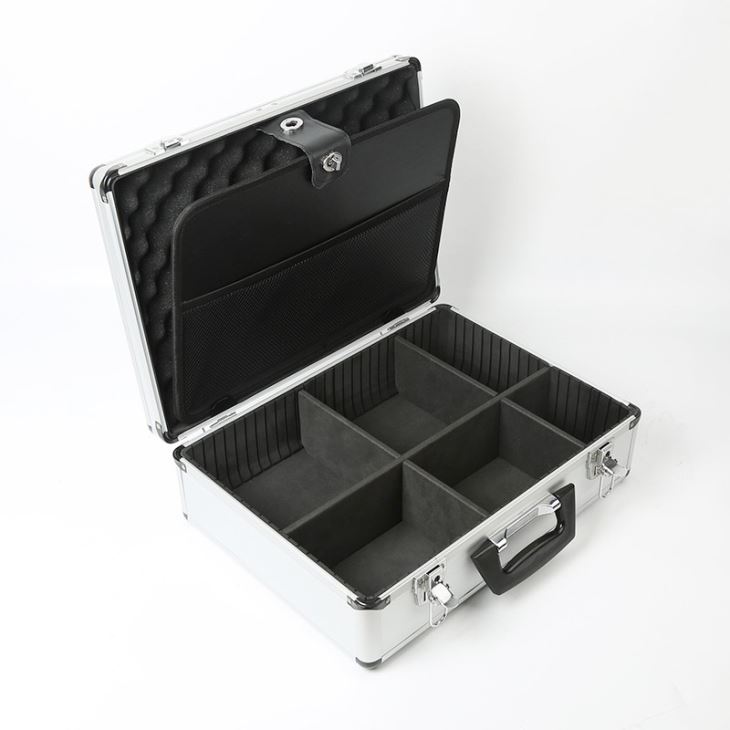 Aluminum Case With Dividers And Folder - 4