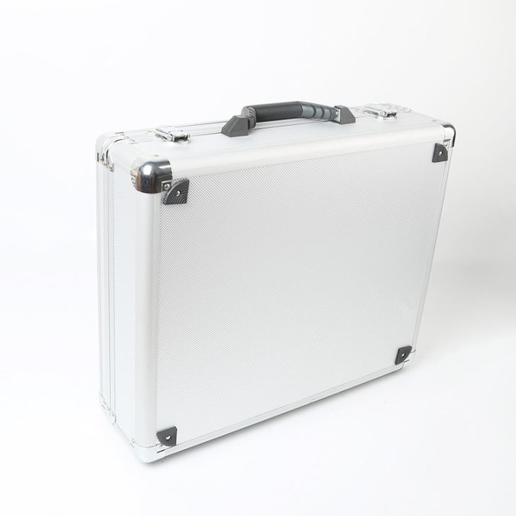Caja de aluminio plateado de alta calidad