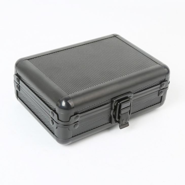 Caja de herramientas pequeña de aluminio negro - 0
