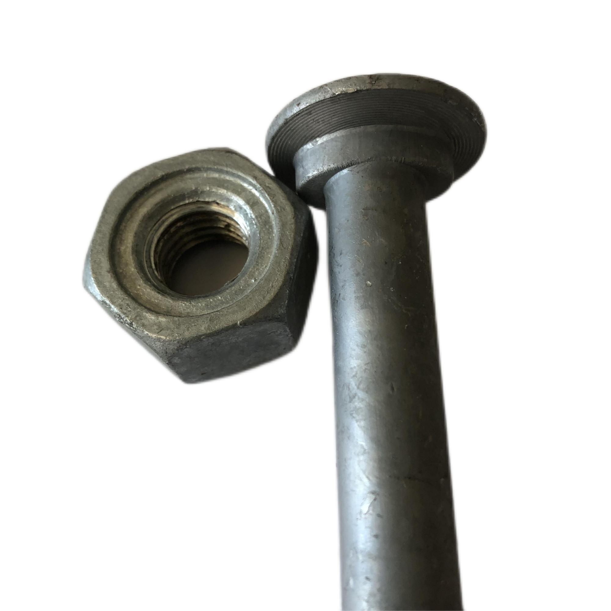 5/8-11 UNC X 9'' Guard Rail Bolt Hot dipped galvanized - 1