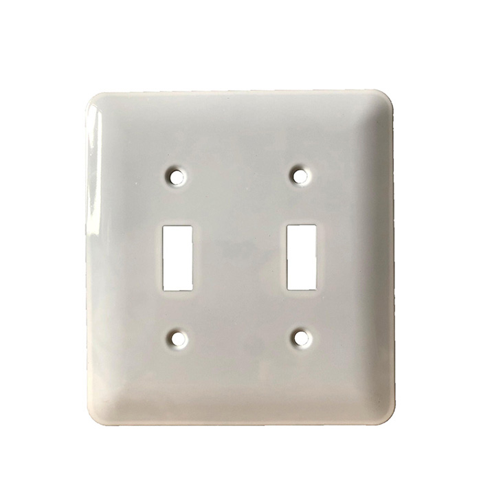 Pure White Sublimation Double Toggle Plate Covers - 0