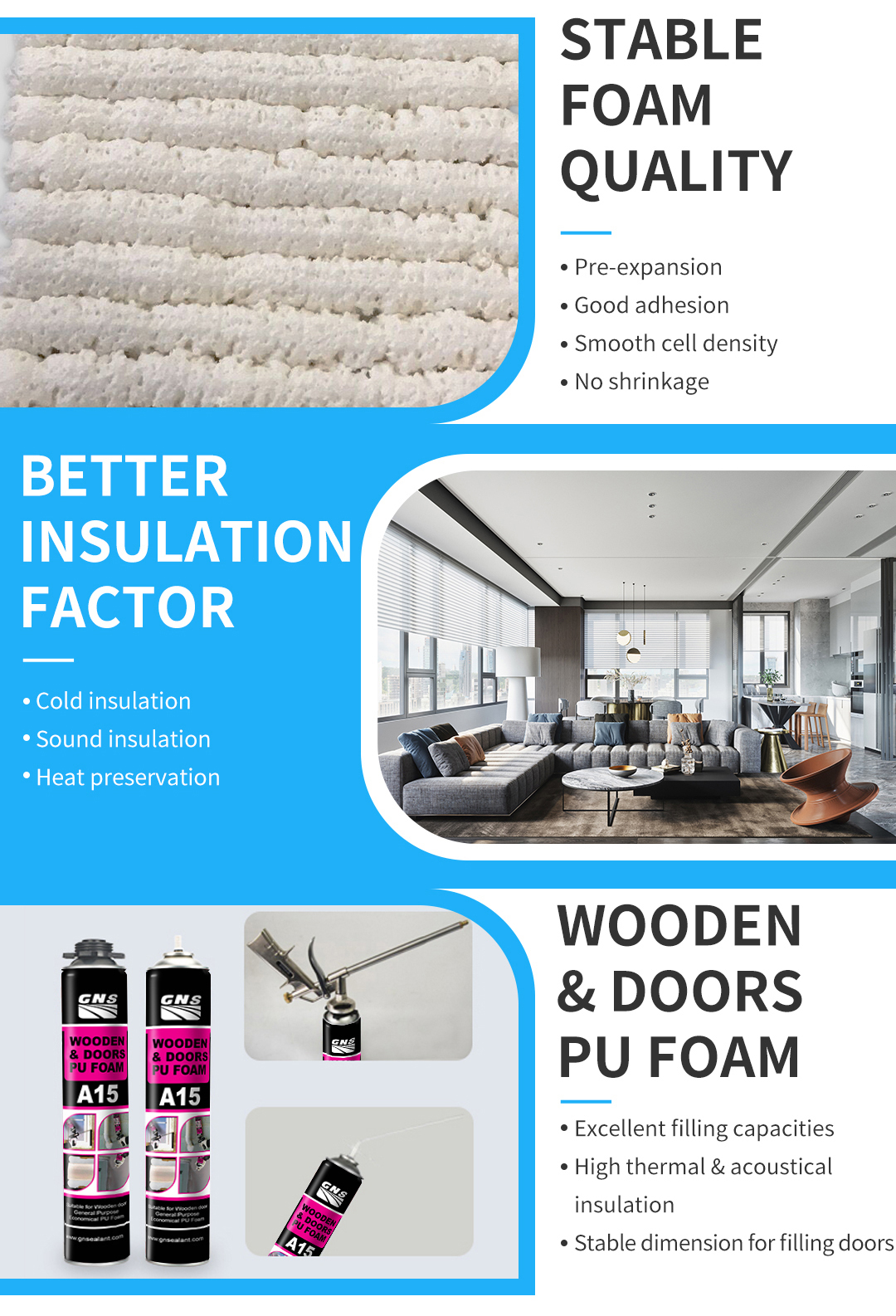 Wooden and Door PU Foam Manual Type