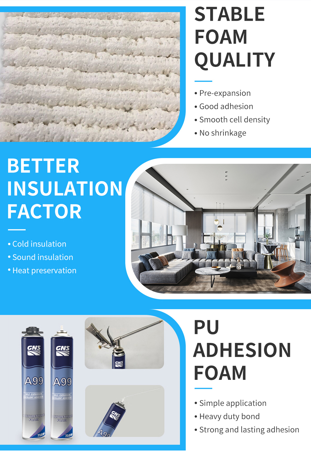 Adhesive PU Foam Manual Type