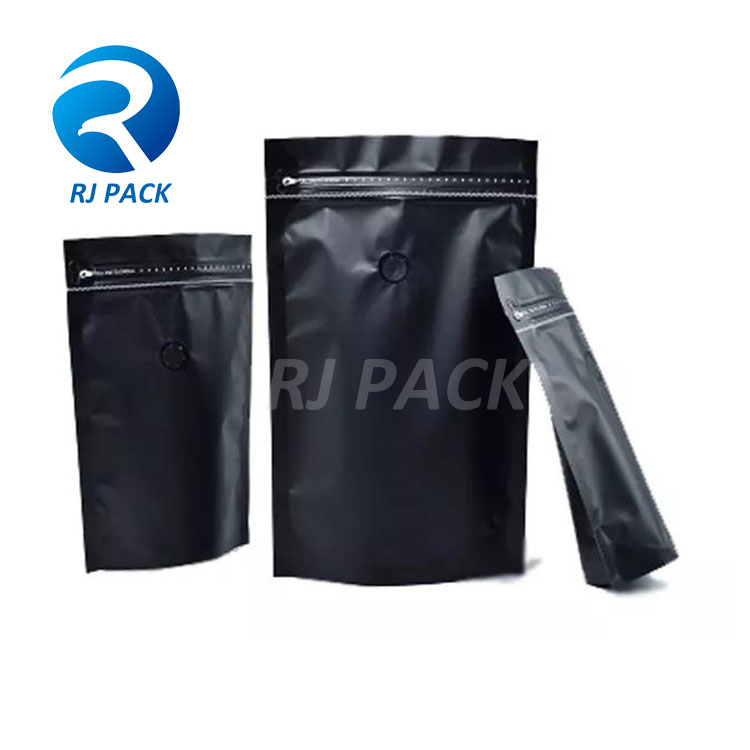 RJ Container Shipment -- Matte Black Stand Up Coffee Pouches With Valve